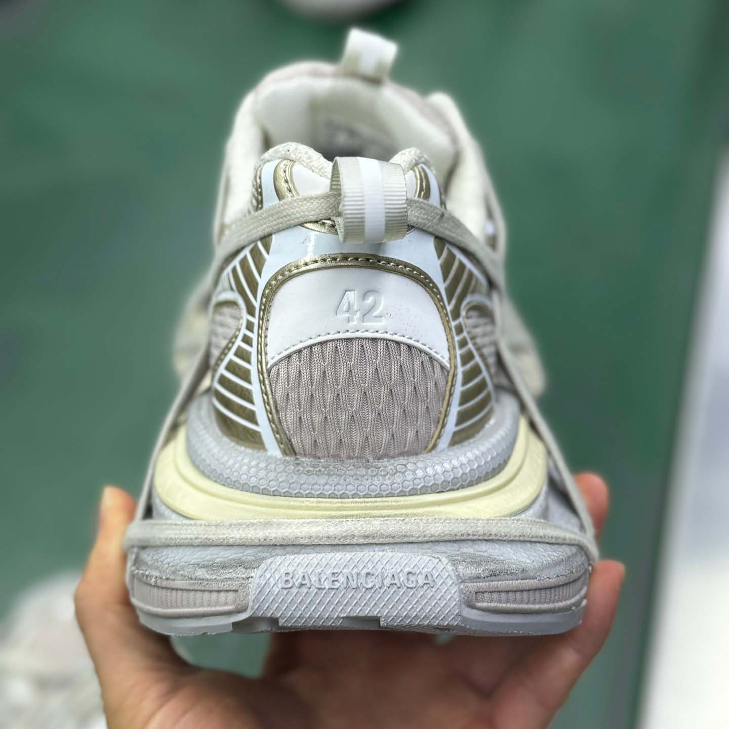 Balenciaga 3XL Extreme Lace Sneaker In Light Beige - PerfectKickZ