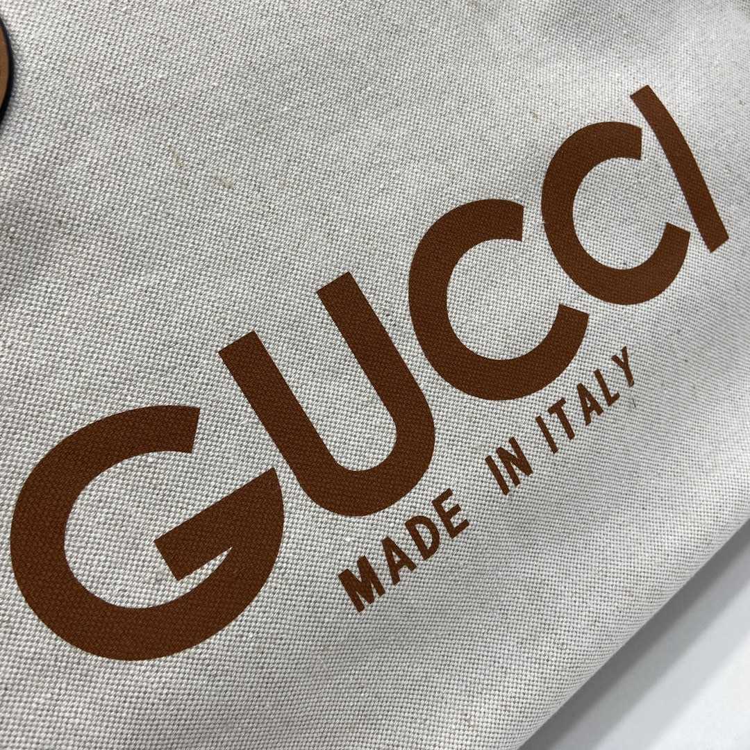 Gucci Medium Tote Bag With Gucci Print - PerfectKickZ
