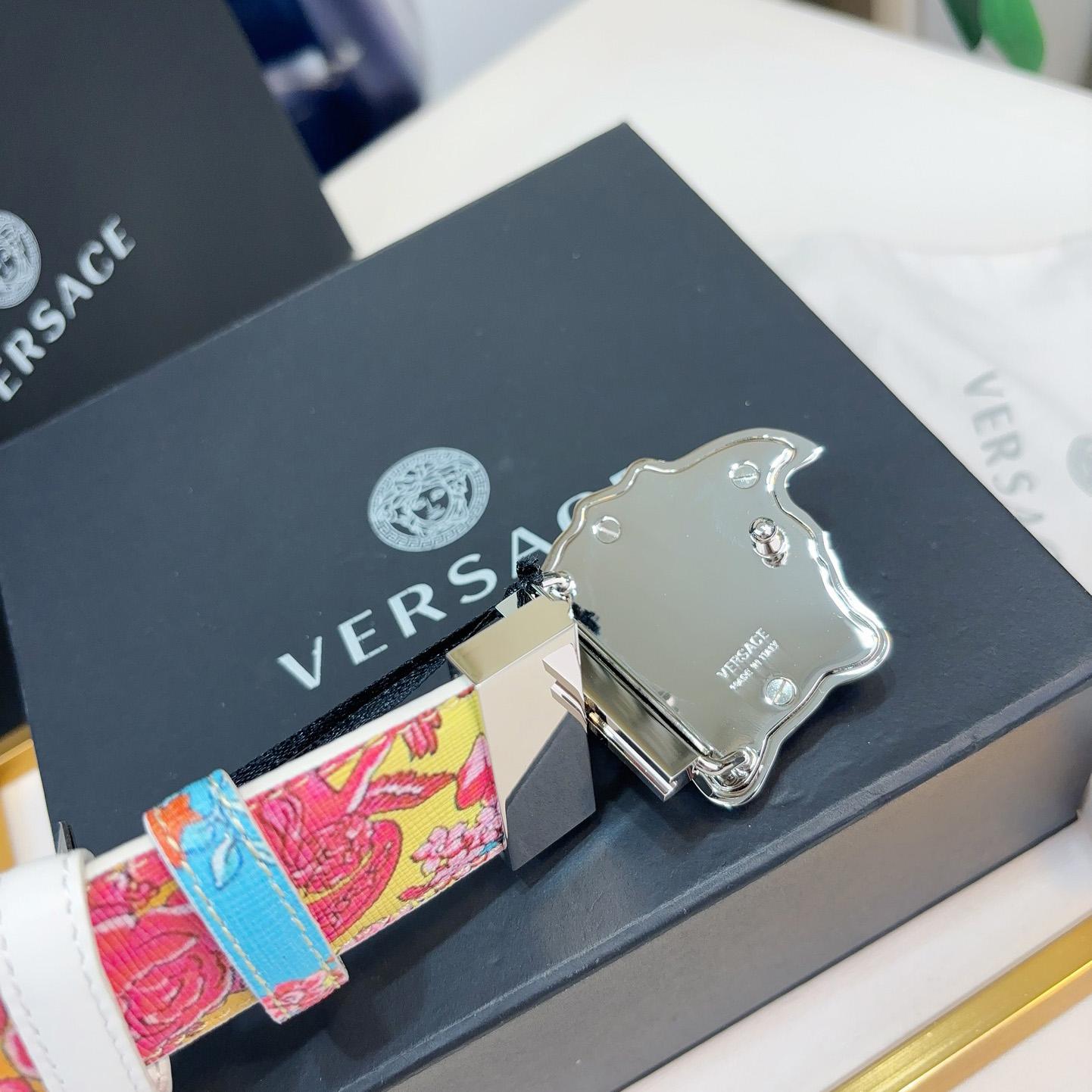 Versace Leather Waist Belt    40mm - PerfectKickZ
