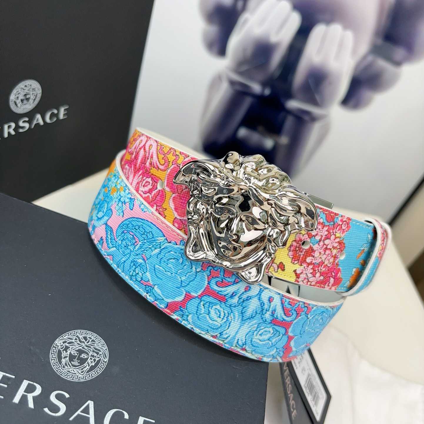 Versace Leather Waist Belt    40mm - PerfectKickZ