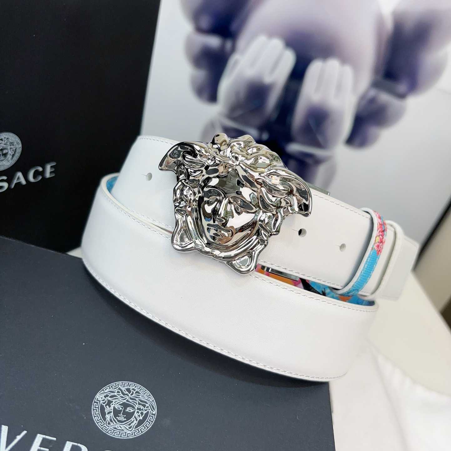 Versace Leather Waist Belt    40mm - PerfectKickZ