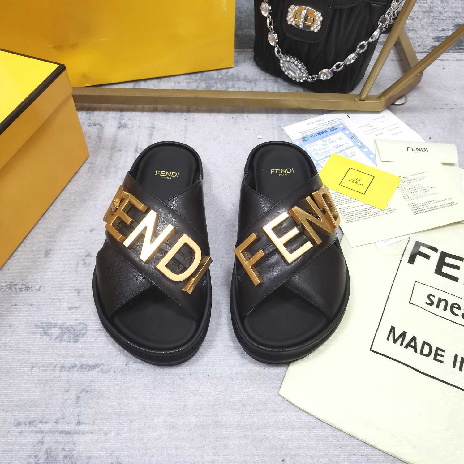 Fendi Slides - PerfectKickZ