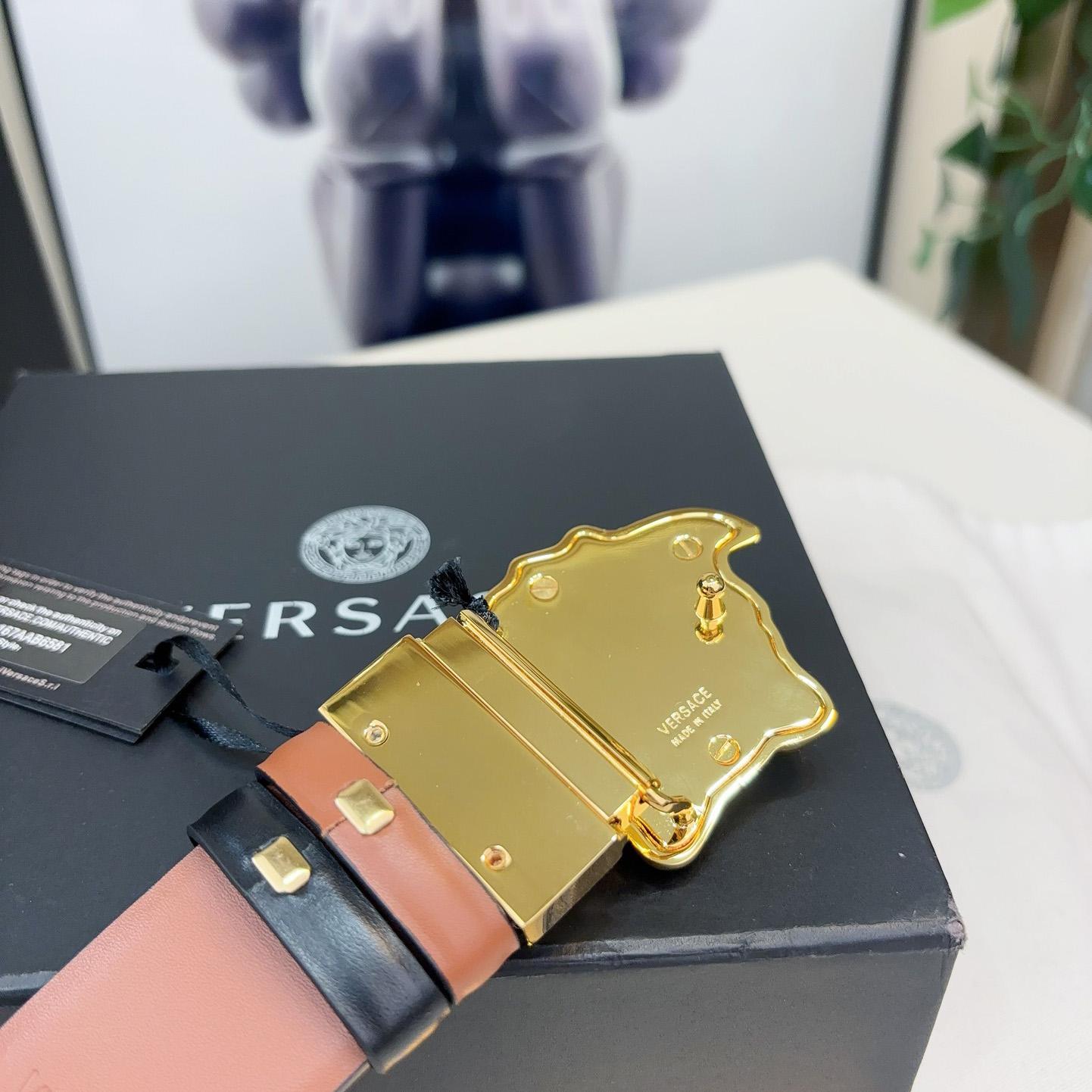 Versace Reversible Leather Belt    40mm - PerfectKickZ