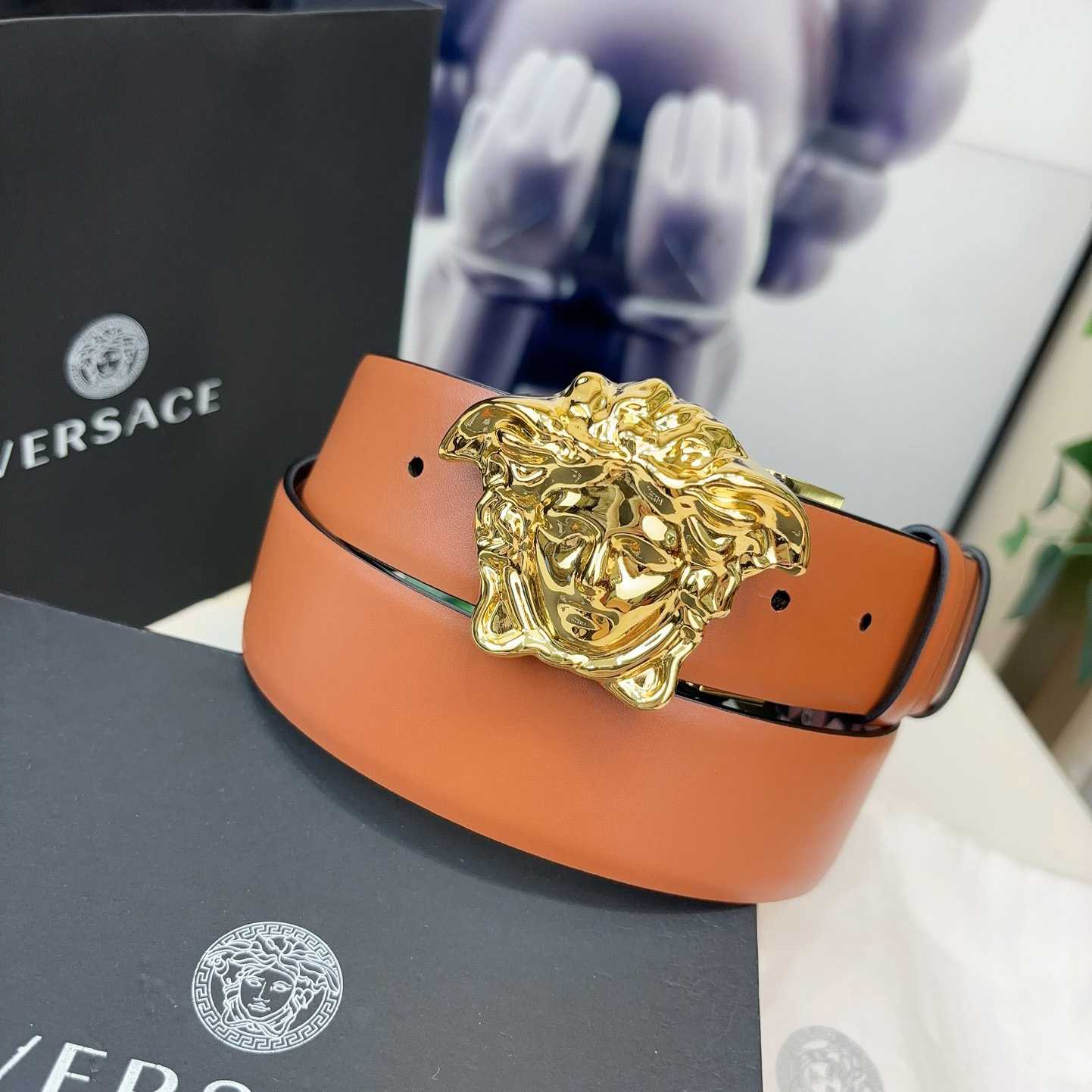 Versace Reversible Leather Belt    40mm - PerfectKickZ