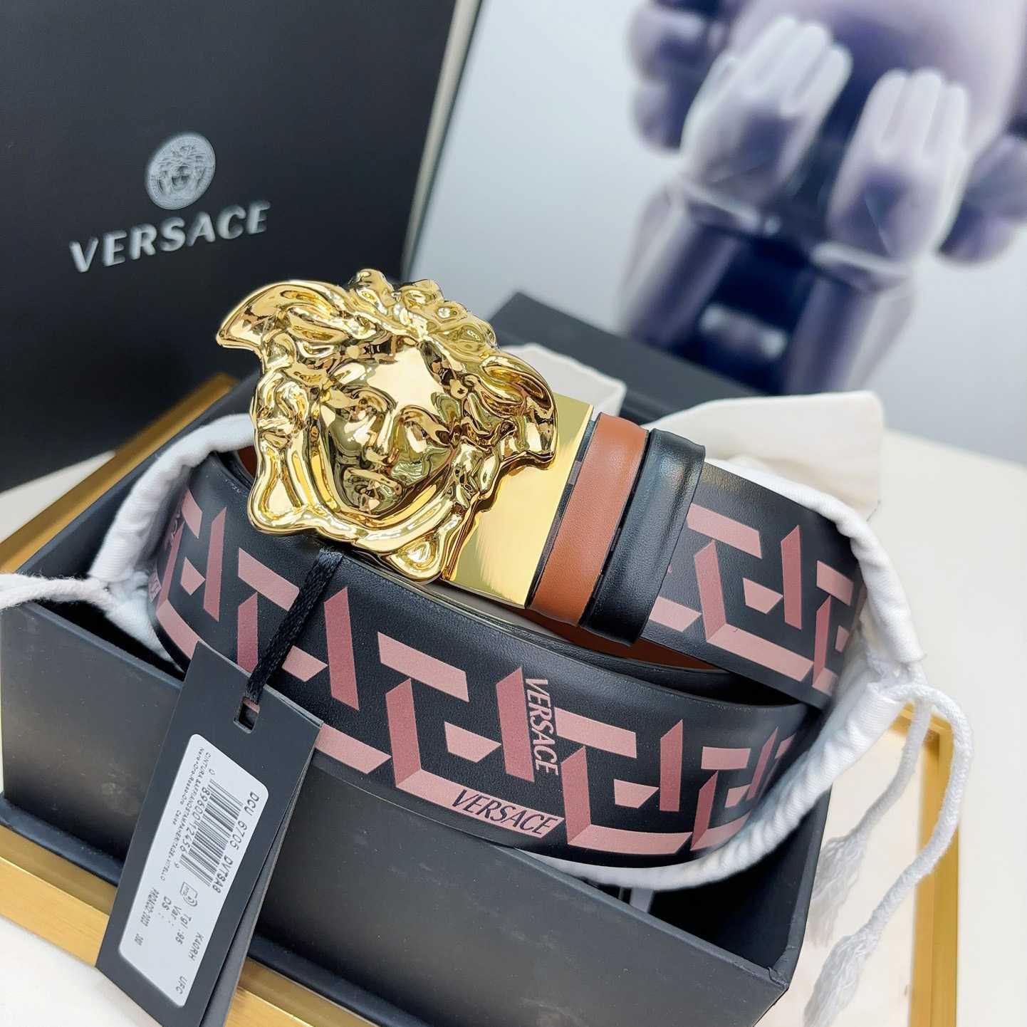 Versace Reversible Leather Belt    40mm - 