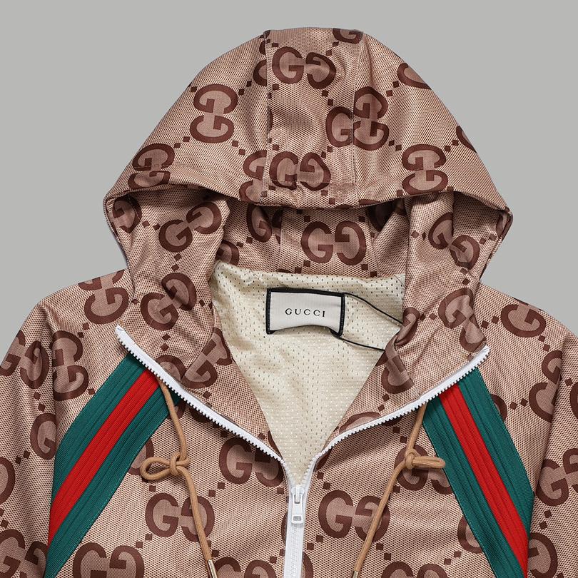 Gucci Gg Supreme Hooded Jacket - PerfectKickZ