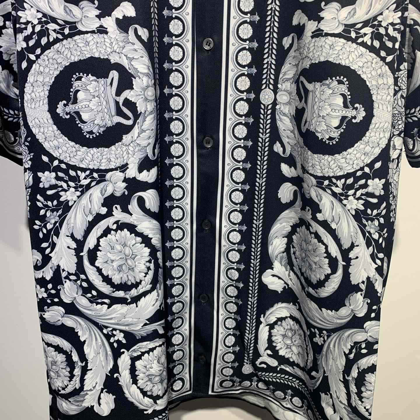 Versace Barocco Print Silk Shirt - PerfectKickZ