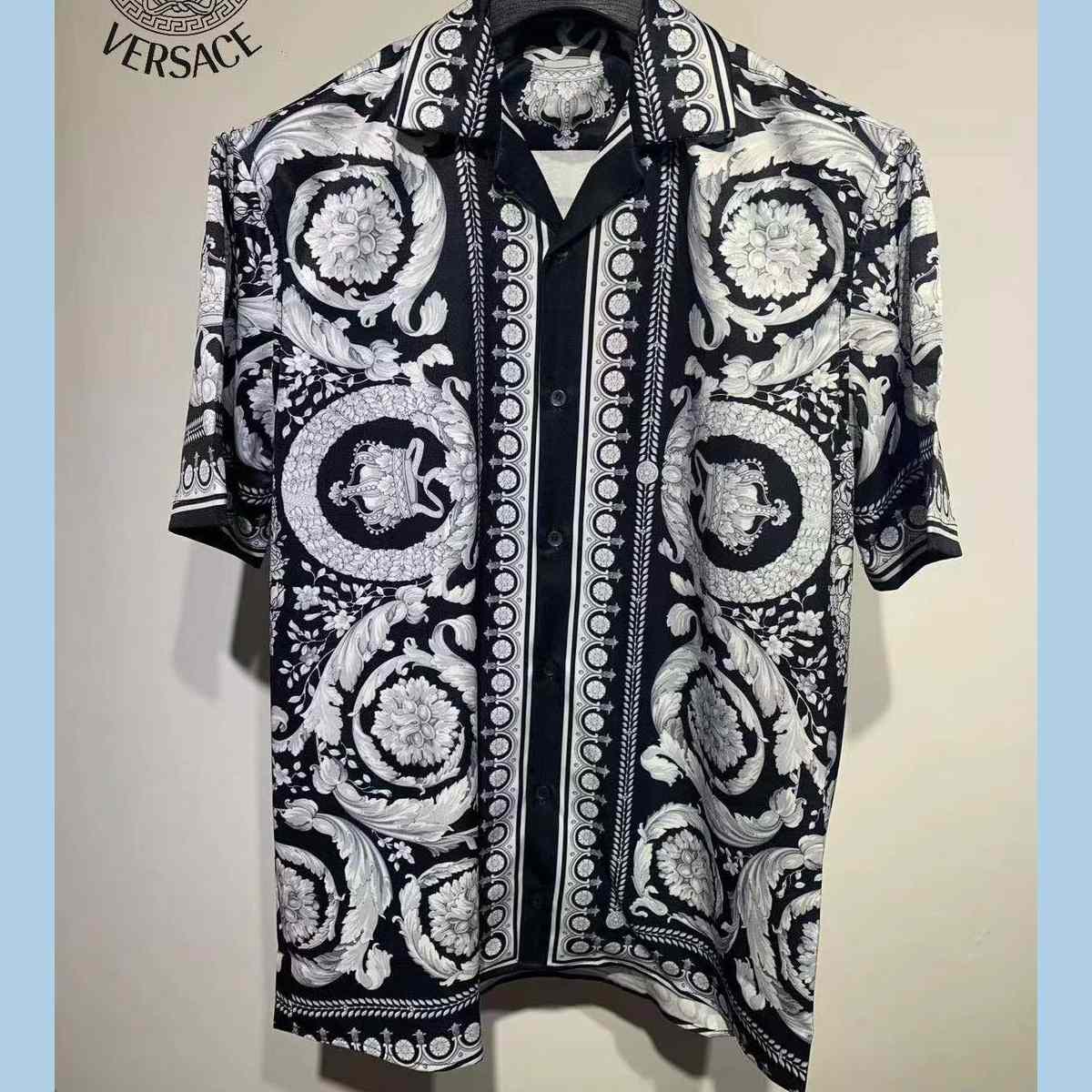 Versace Barocco Print Silk Shirt - PerfectKickZ