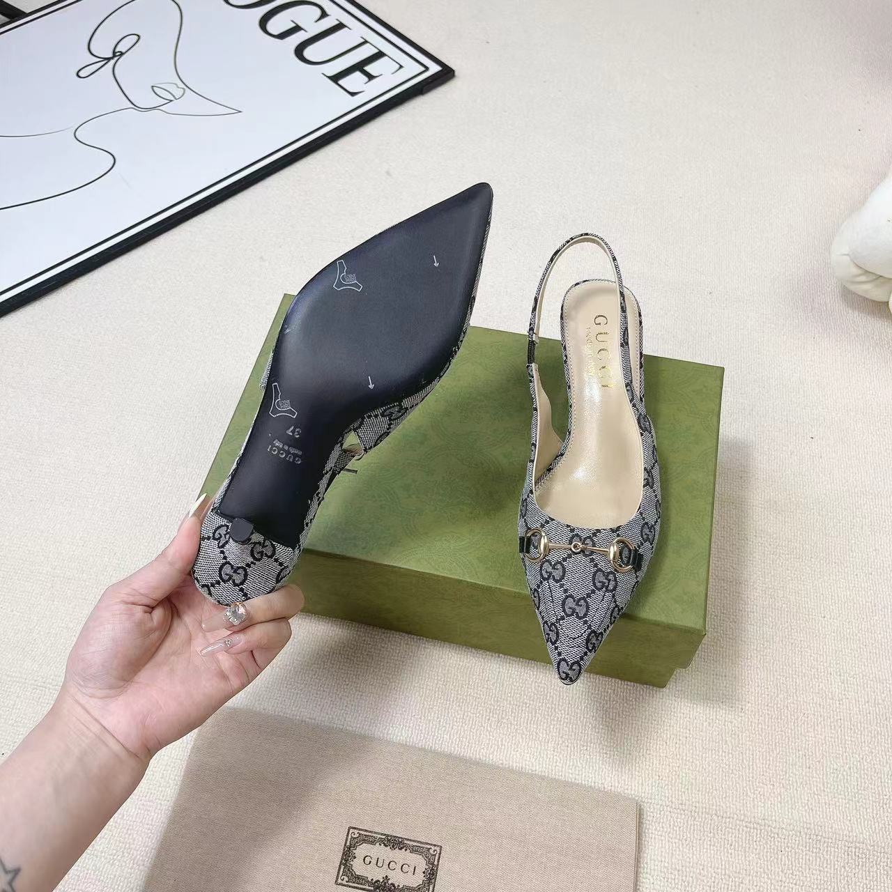 Gucci Women's Horsebit Slingback Pump - PerfectKickZ