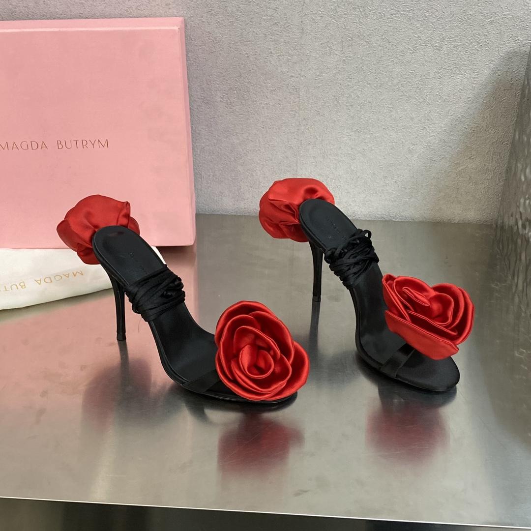 Magda Butrym Flower Heel Sandals - PerfectKickZ