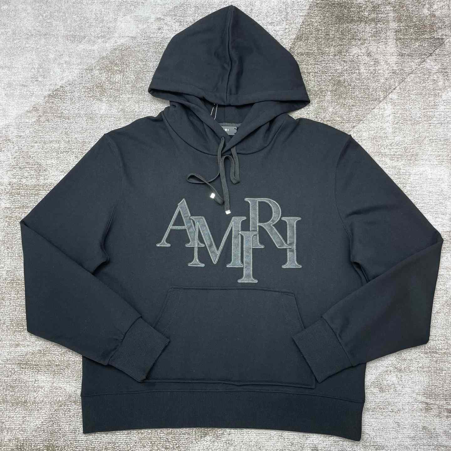Amiri Logo Patch Drawstring Hoodie - PerfectKickZ