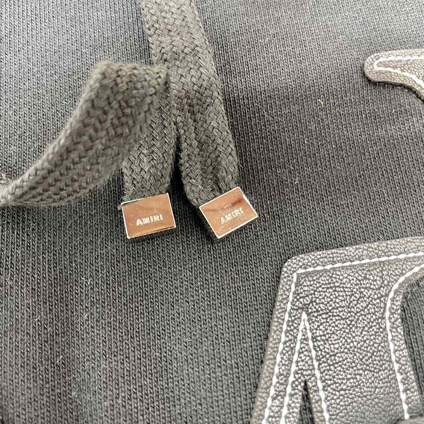 Amiri Logo Patch Drawstring Hoodie - PerfectKickZ