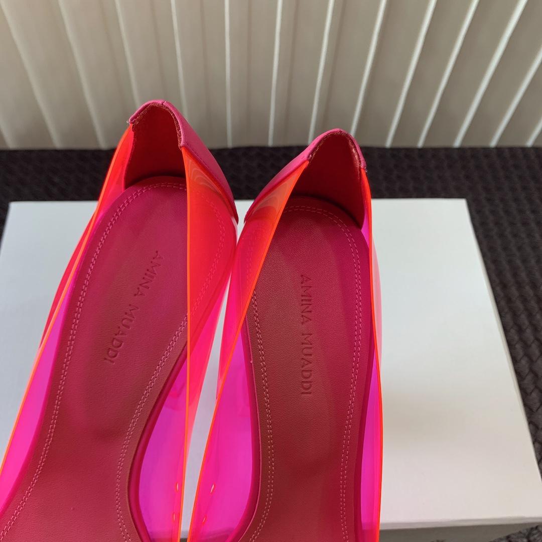 Amina Muaddi Begum Glass Pink Slingbacks - PerfectKickZ
