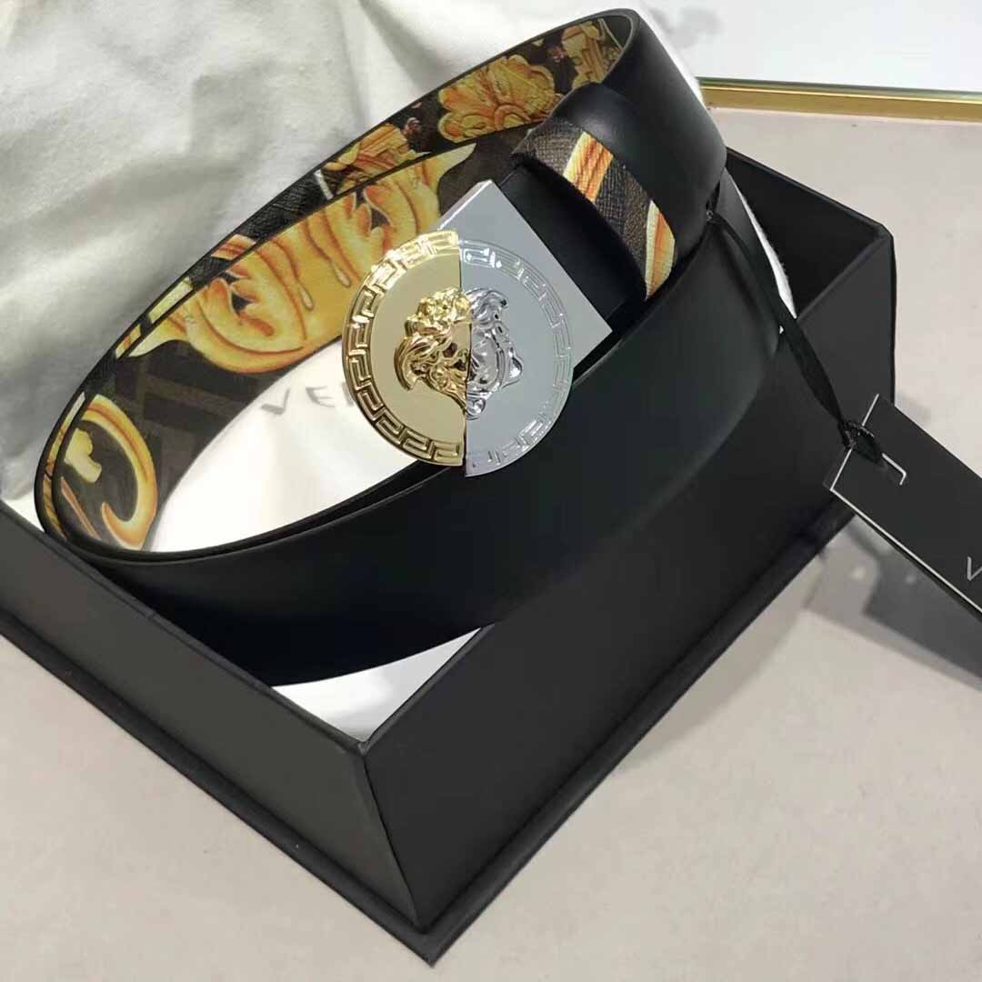Versace Leather Belt   35mm - PerfectKickZ