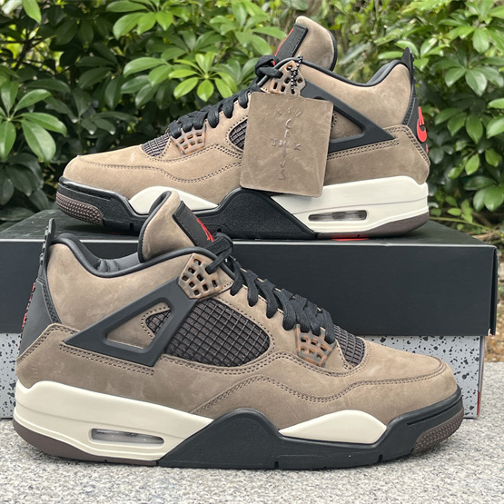 Travis Scott x Air Jordan 4 Retro Brown TS Sneakers    AJ4-766302 - PerfectKickZ