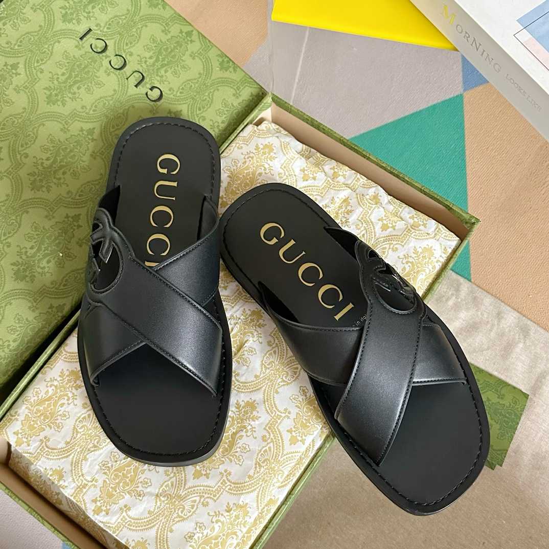Gucci Men's Interlocking G Slide Sandal - PerfectKickZ