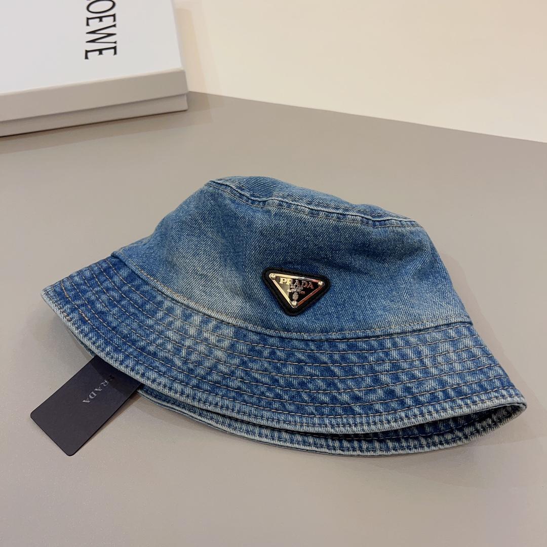 Prada Denim Bucket Hat - PerfectKickZ