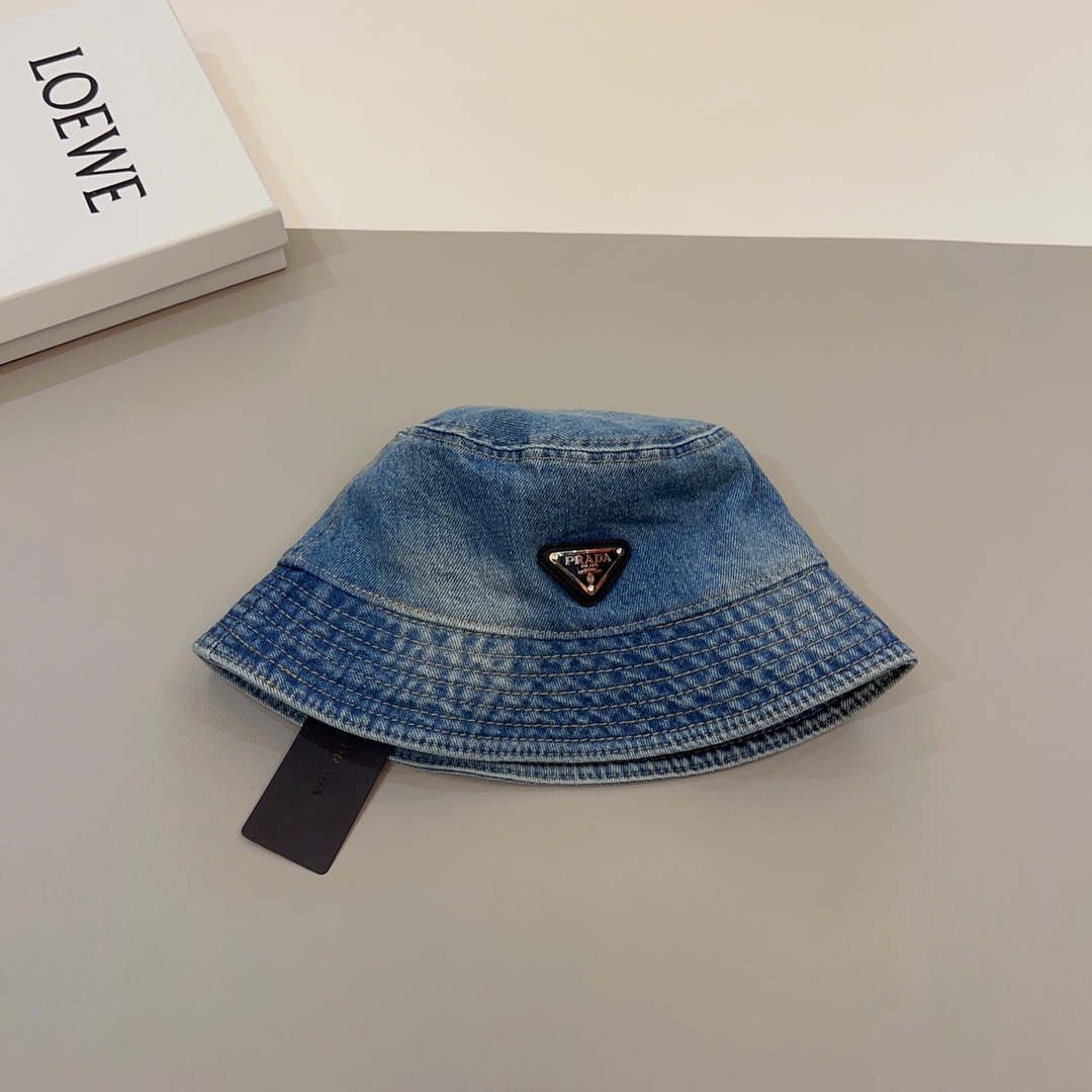 Prada Denim Bucket Hat - PerfectKickZ