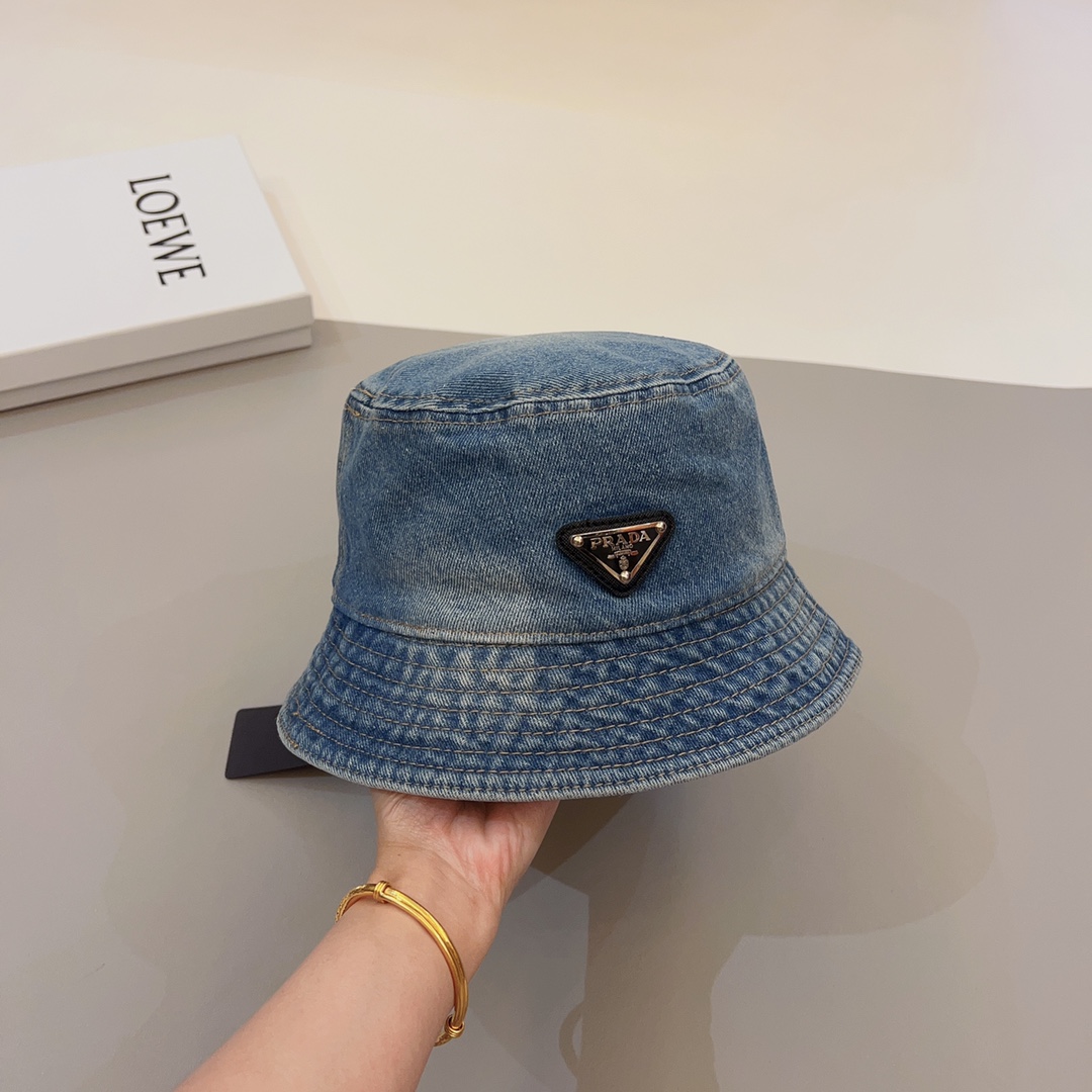 Prada Denim Bucket Hat - PerfectKickZ