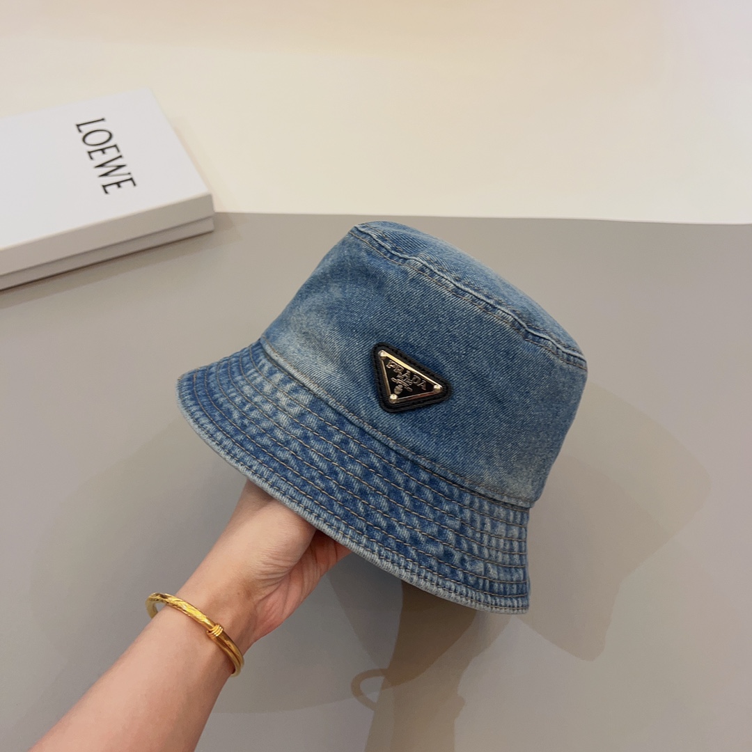 Prada Denim Bucket Hat - PerfectKickZ