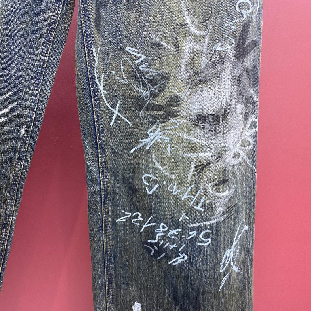 Balenciaga  Graffiti Baggy Jeans - PerfectKickZ