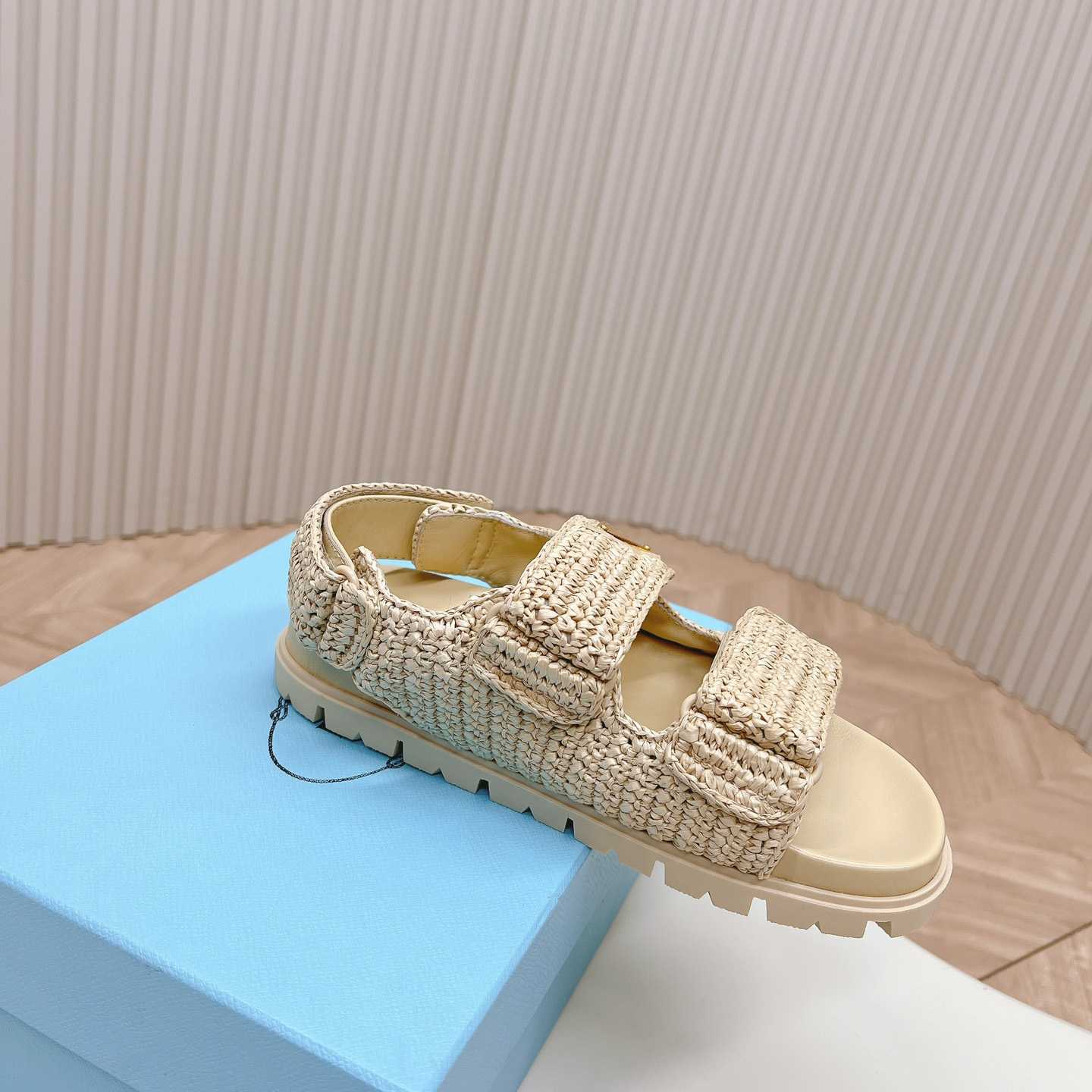 Prada Woven Fabric Sandals - PerfectKickZ