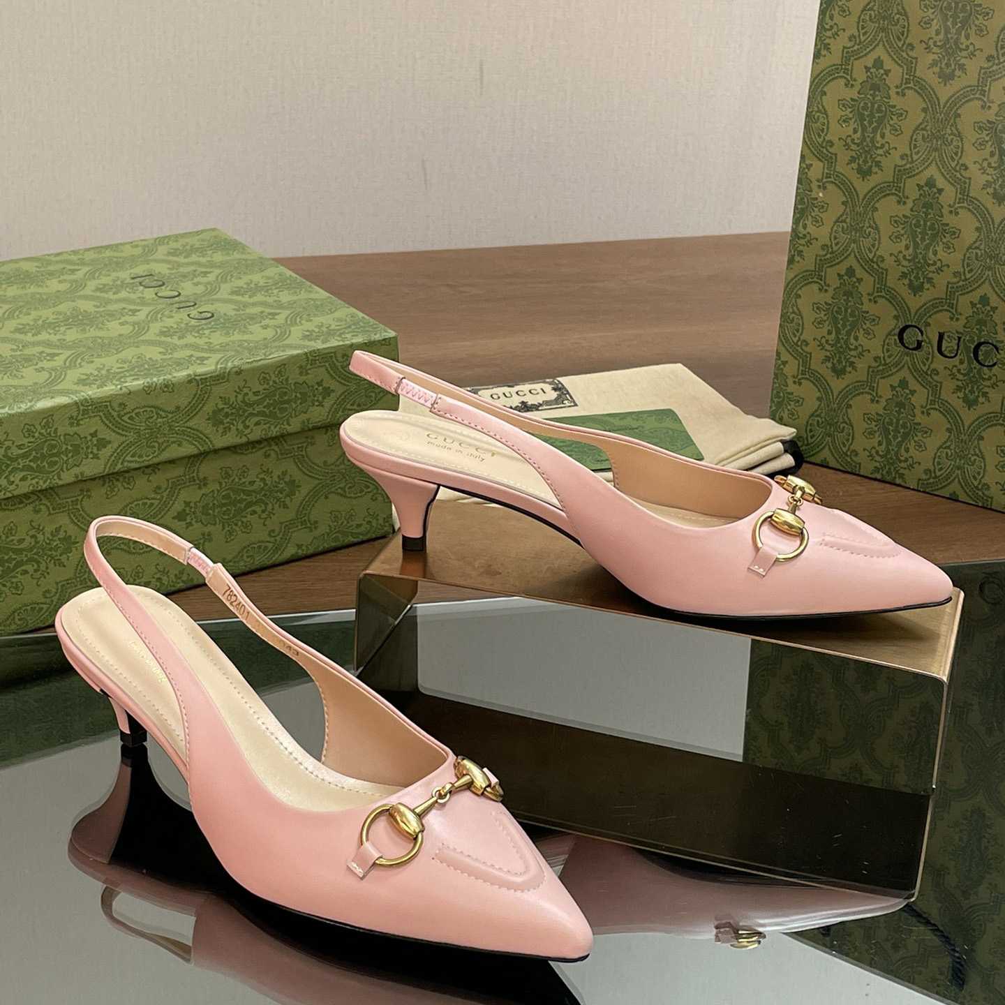 Gucci Women's Horsebit Slingback Pump - PerfectKickZ
