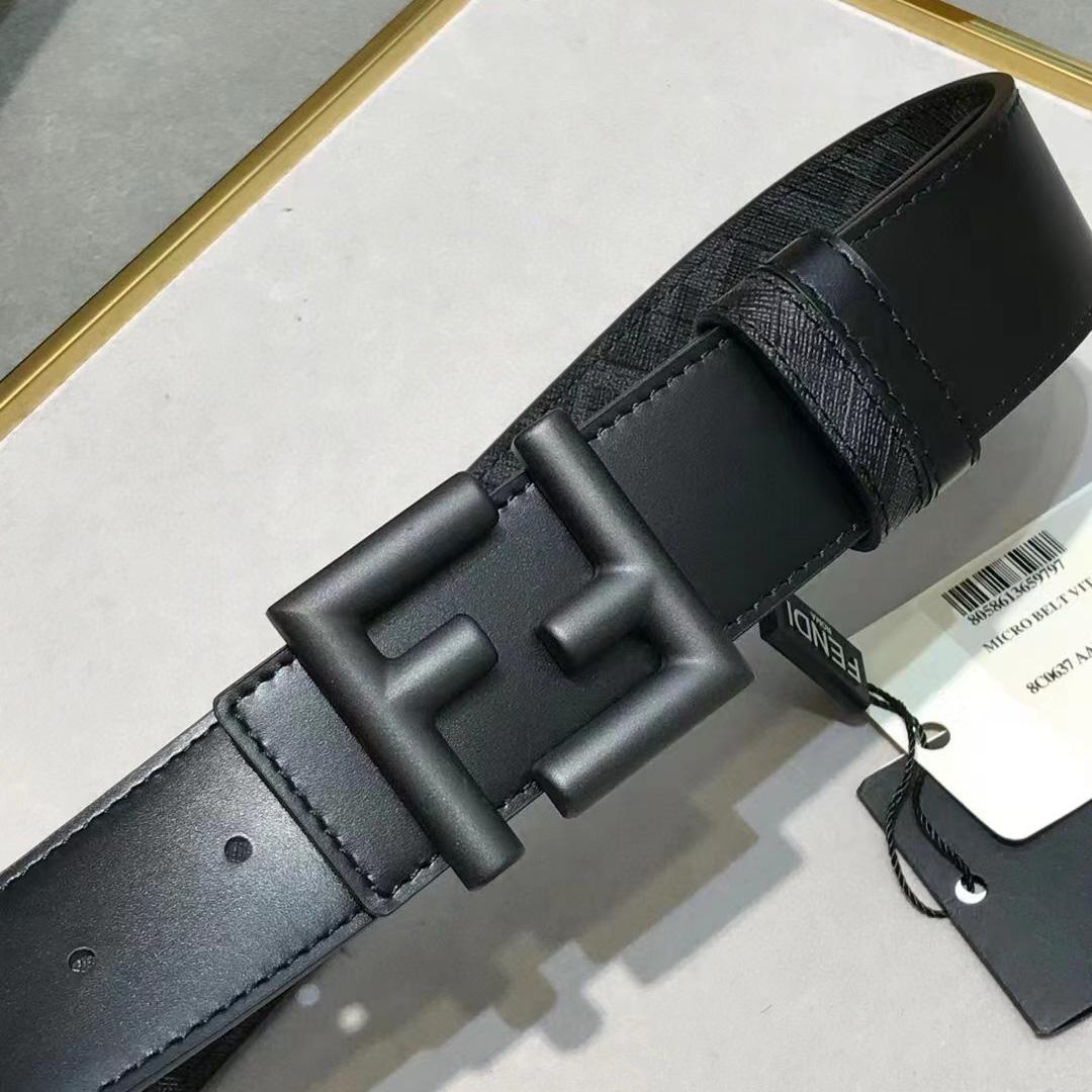 Fendi FF Logo-buckle Leather Belt - PerfectKickZ