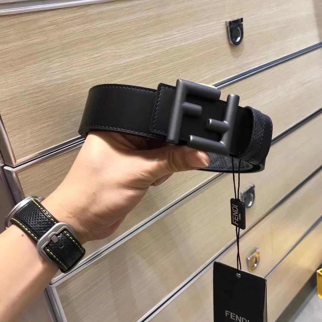 Fendi FF Logo-buckle Leather Belt - PerfectKickZ