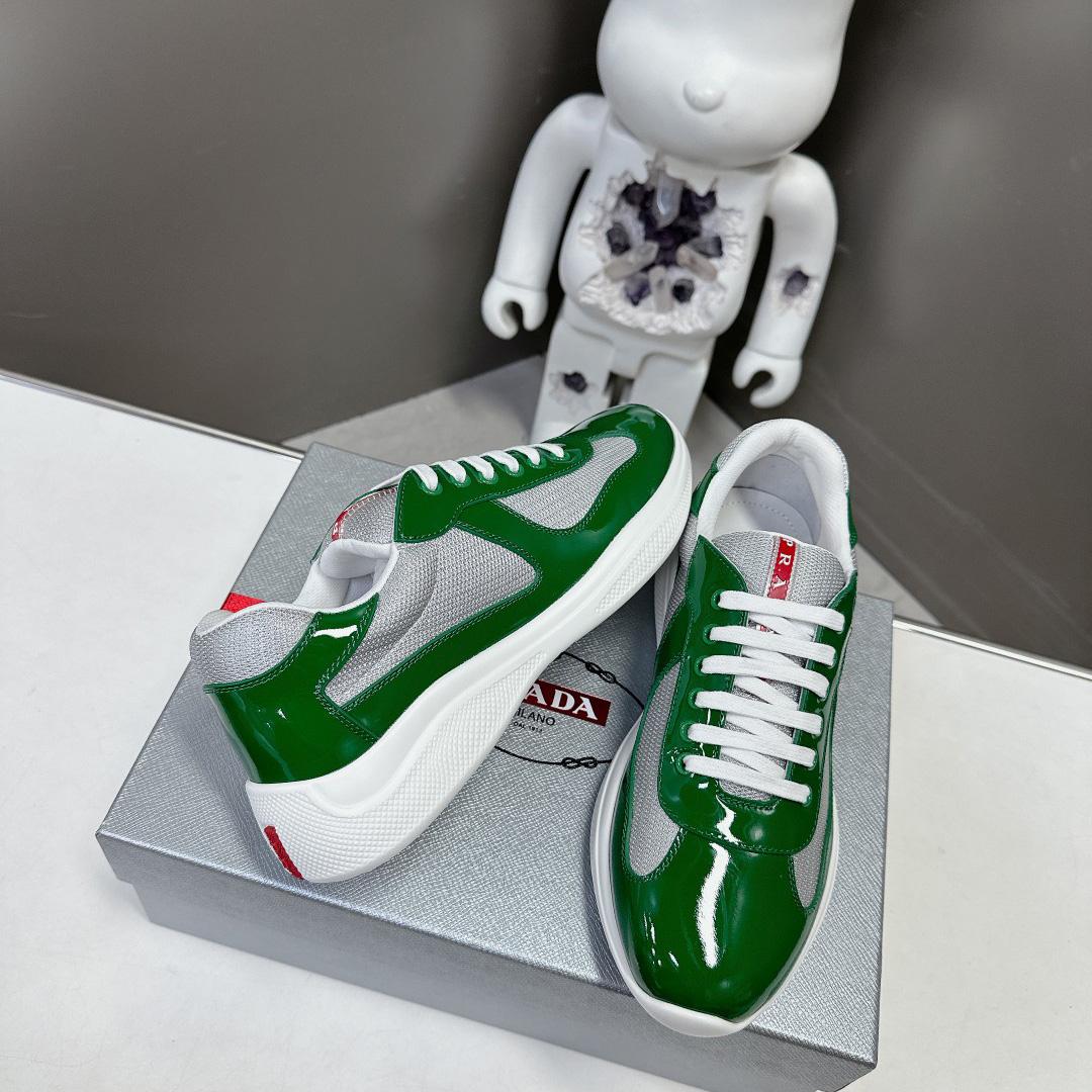 Prada Patent Leather And Technical Fabric Prada America's Cup Sneakers - PerfectKickZ