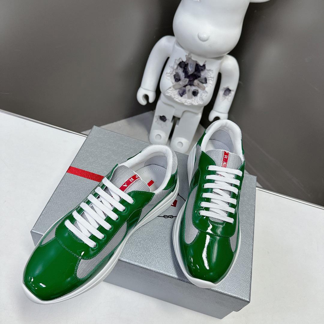 Prada Patent Leather And Technical Fabric Prada America's Cup Sneakers - PerfectKickZ