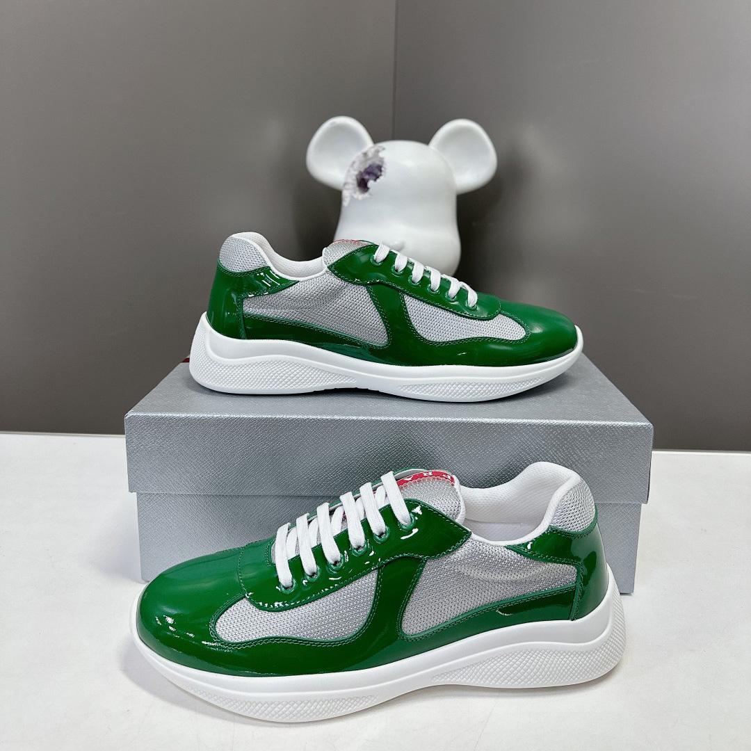 Prada Patent Leather And Technical Fabric Prada America's Cup Sneakers - PerfectKickZ