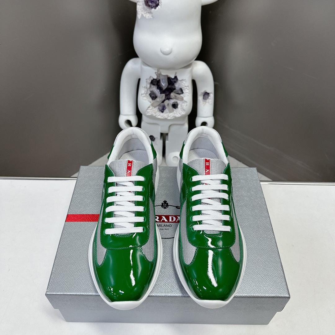 Prada Patent Leather And Technical Fabric Prada America's Cup Sneakers - PerfectKickZ