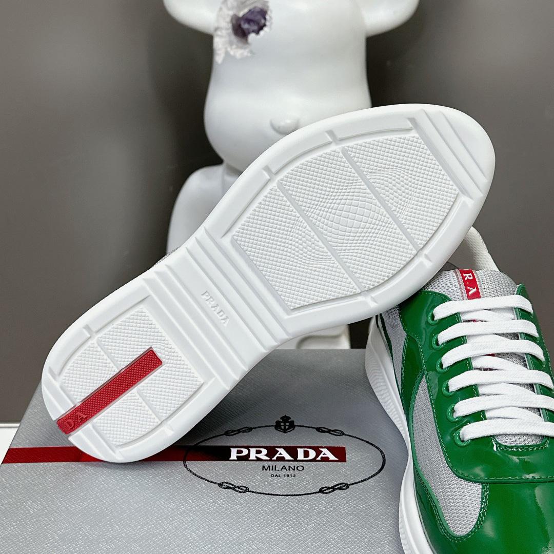 Prada Patent Leather And Technical Fabric Prada America's Cup Sneakers - PerfectKickZ