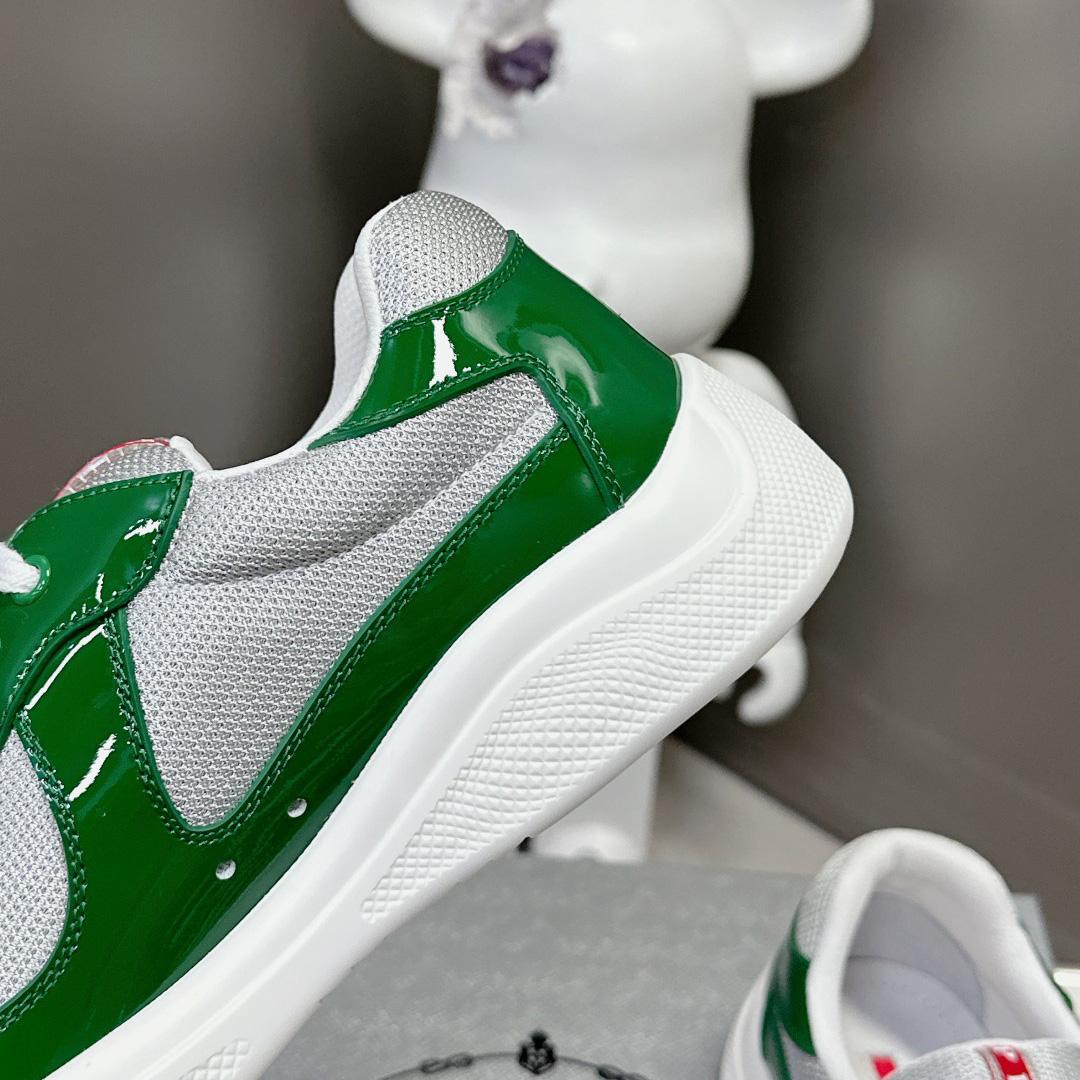 Prada Patent Leather And Technical Fabric Prada America's Cup Sneakers - PerfectKickZ