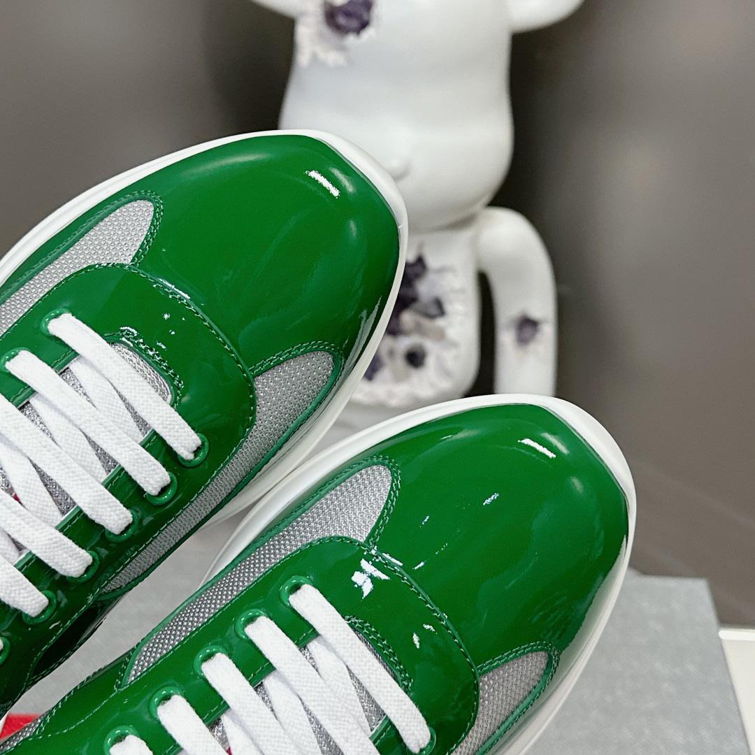 Prada Patent Leather And Technical Fabric Prada America's Cup Sneakers - PerfectKickZ