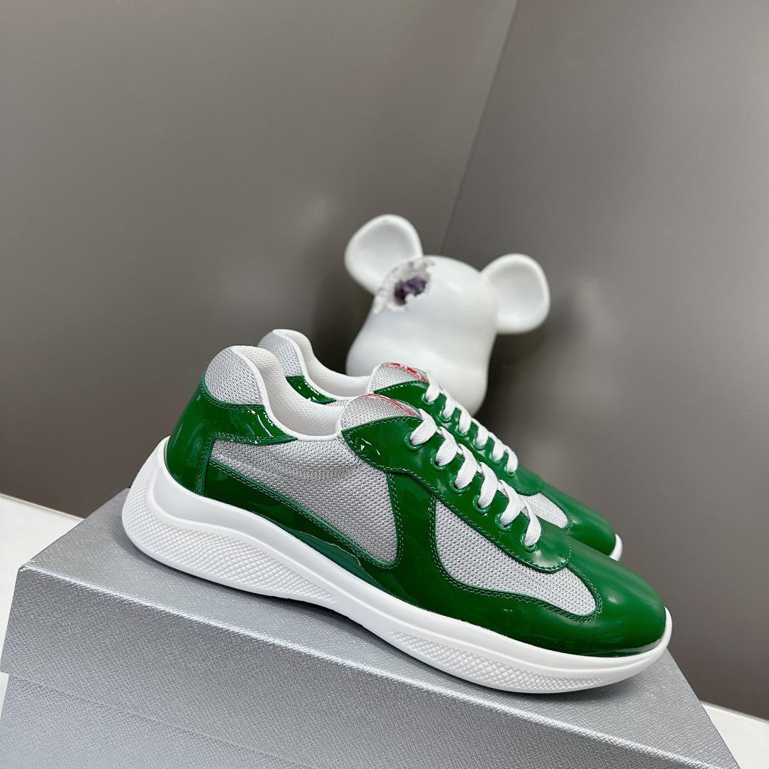 Prada Patent Leather And Technical Fabric Prada America's Cup Sneakers - PerfectKickZ