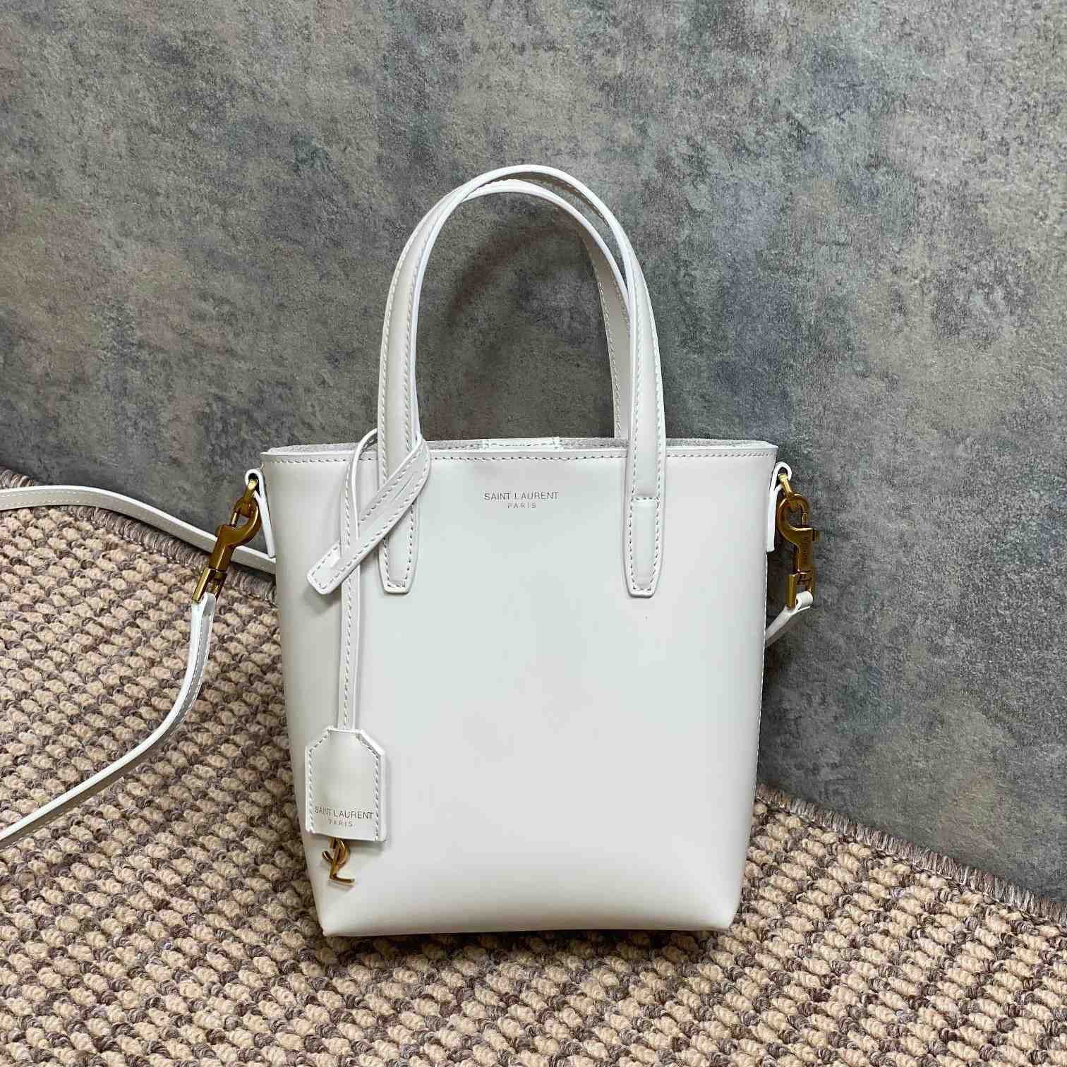 Saint Laurent Mini Toy Shopping Saint Laurent In Box Leather - PerfectKickZ