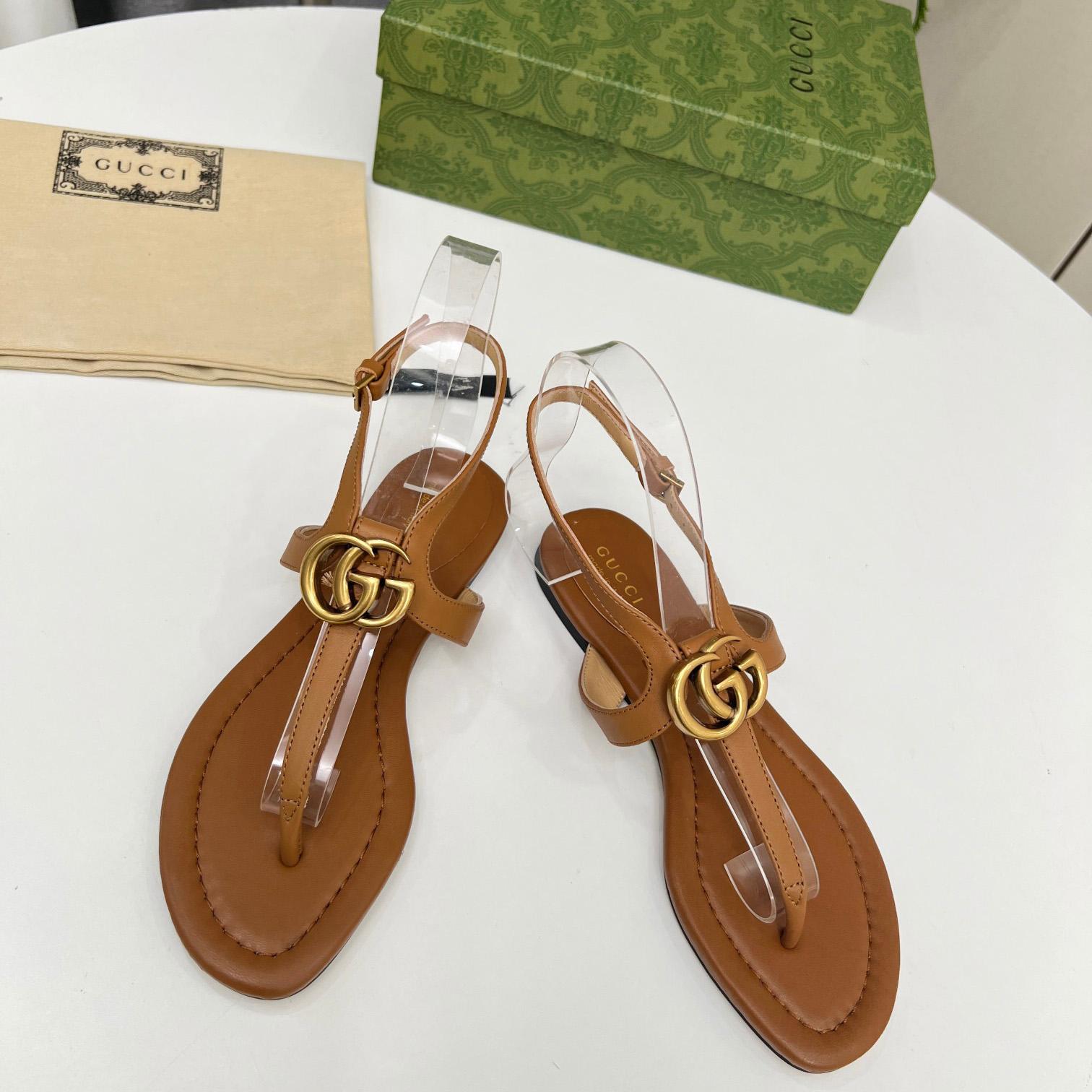 Gucci Women's Double G Thong Sandal - PerfectKickZ