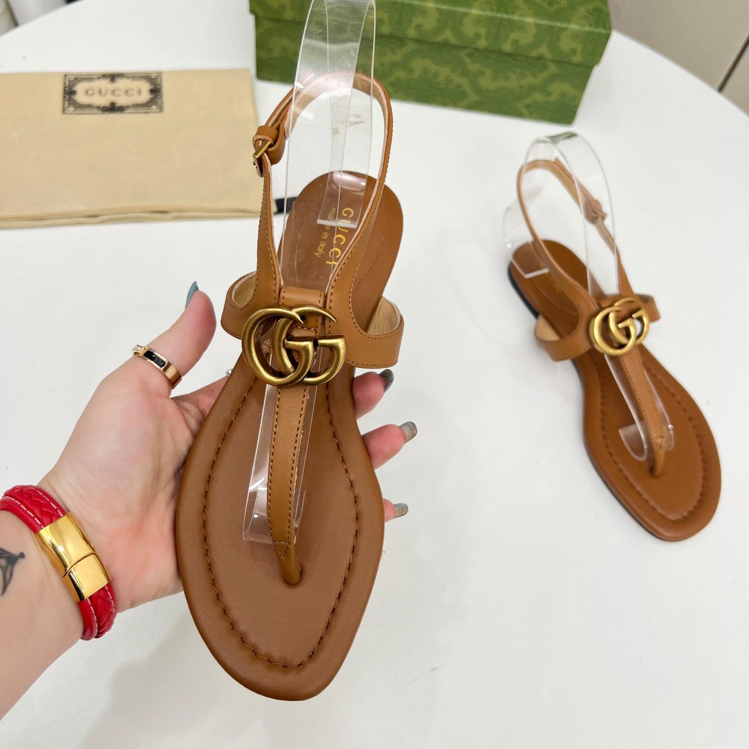 Gucci Women's Double G Thong Sandal - PerfectKickZ