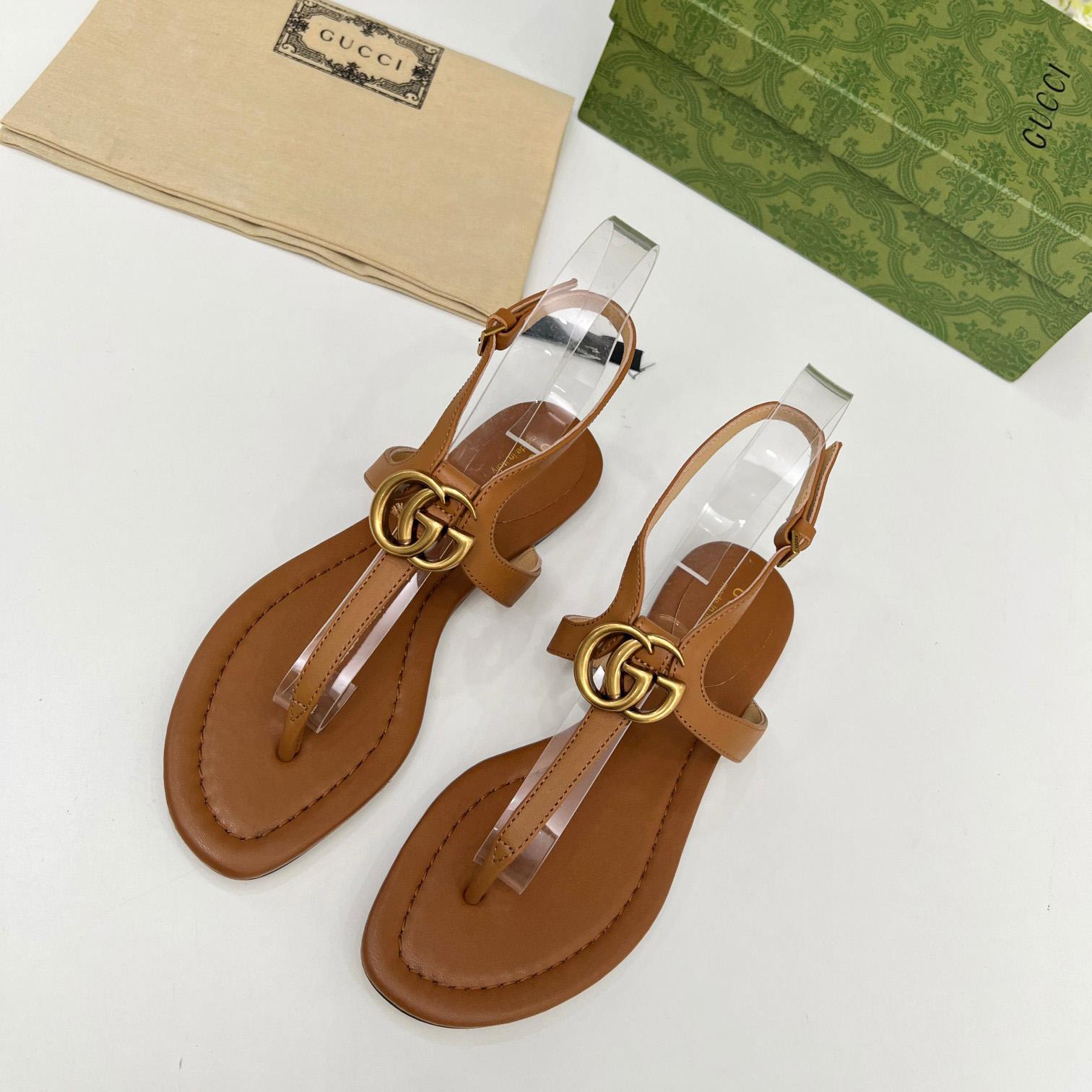 Gucci Women's Double G Thong Sandal - PerfectKickZ