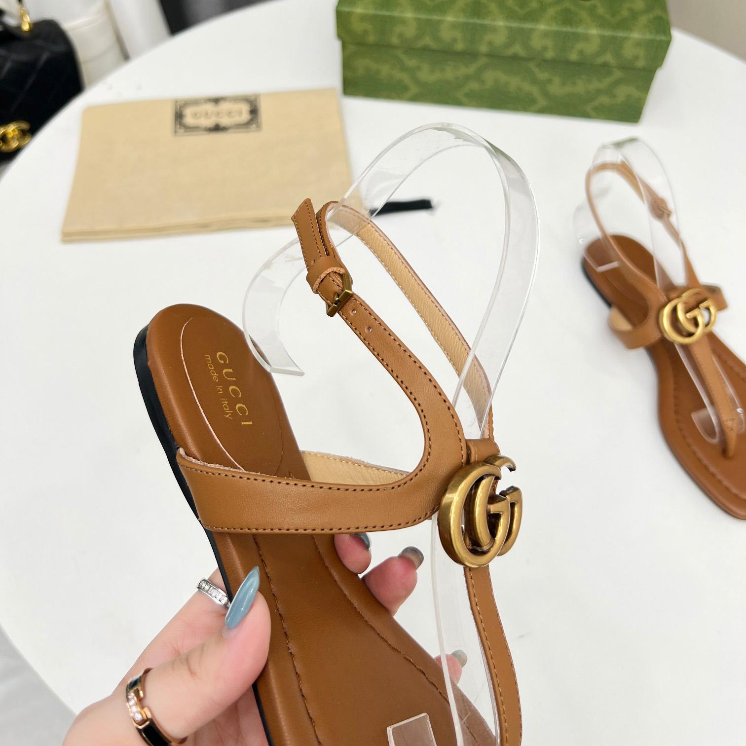 Gucci Women's Double G Thong Sandal - PerfectKickZ