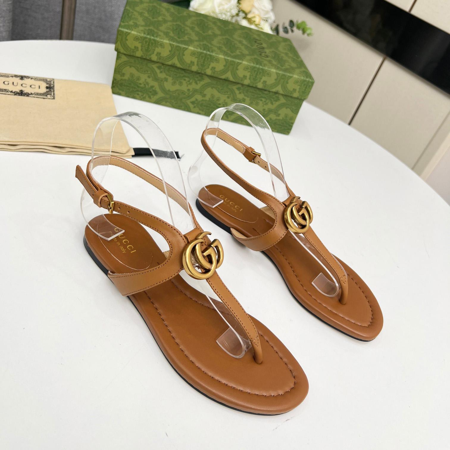 Gucci Women's Double G Thong Sandal - PerfectKickZ