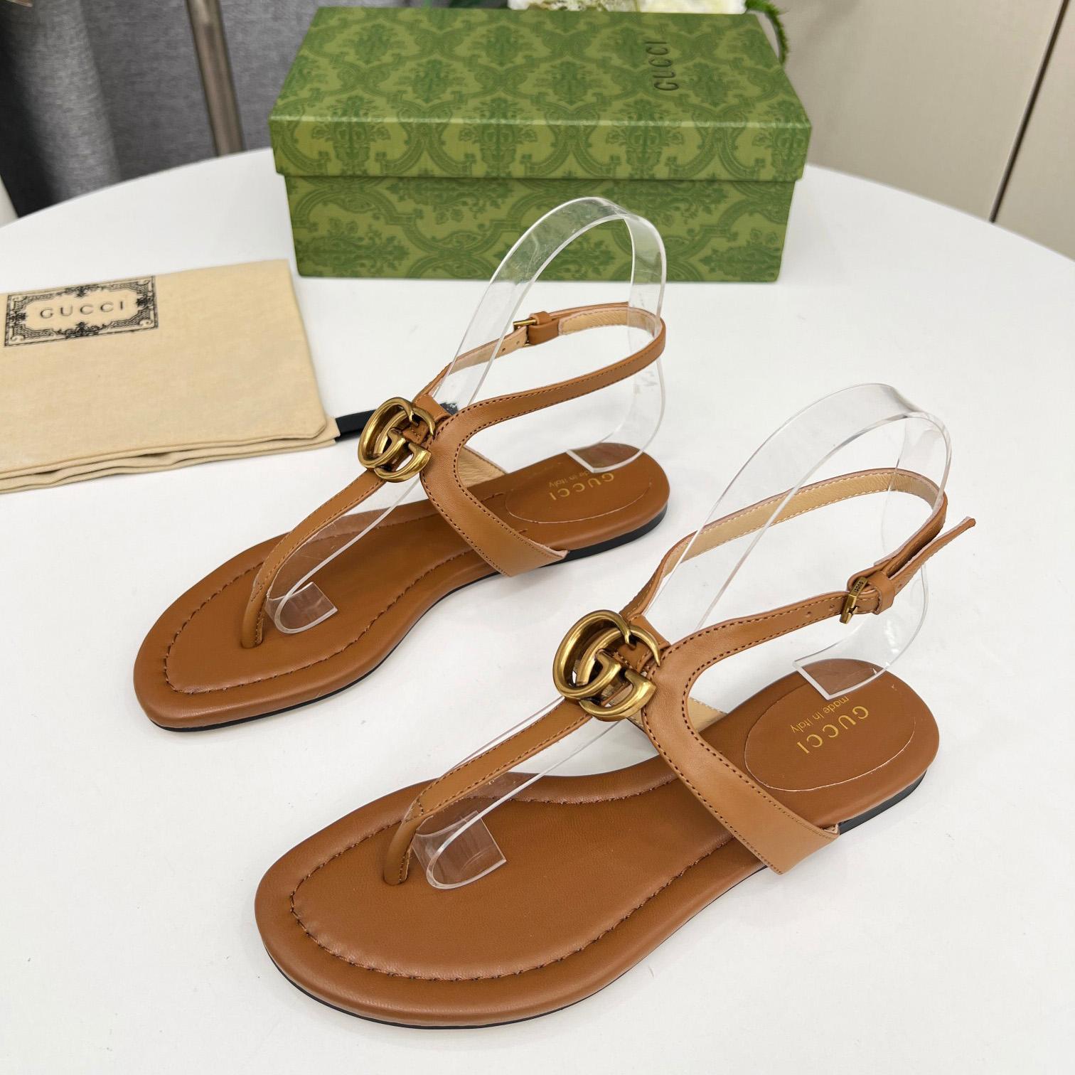 Gucci Women's Double G Thong Sandal - PerfectKickZ