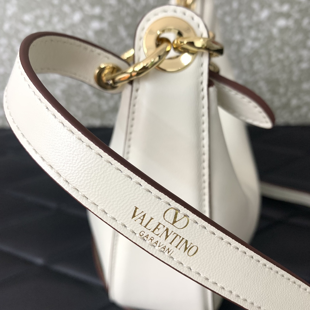 Valenti VLogo Moon Mini Hobo Bag In Nappa Leather With Chain - PerfectKickZ