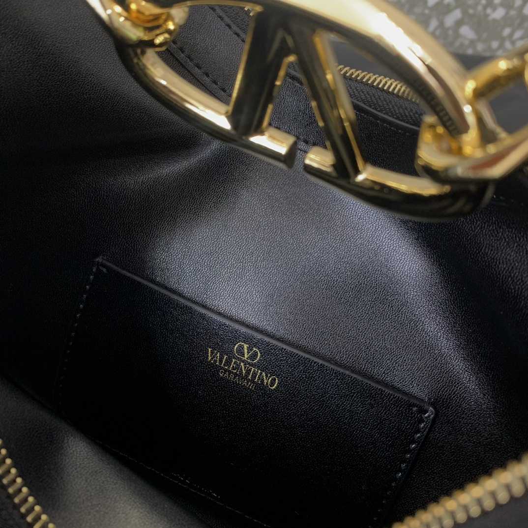Valenti VLogo Moon Mini Hobo Bag In Nappa Leather With Chain - PerfectKickZ