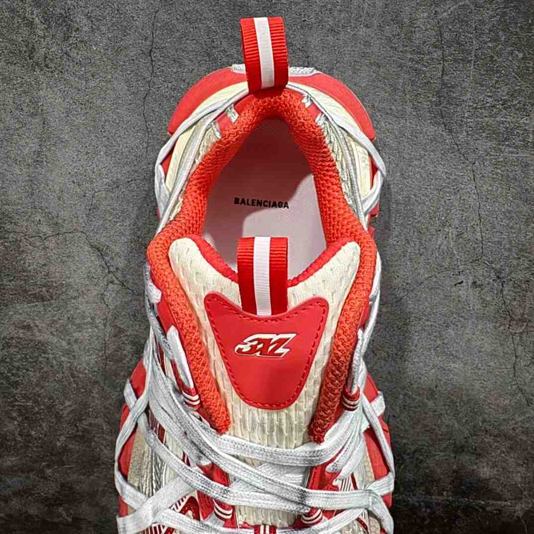 Balenciaga 3XL Extreme Lace Sneaker In Orange And Beige Mesh And Polyurethane - PerfectKickZ
