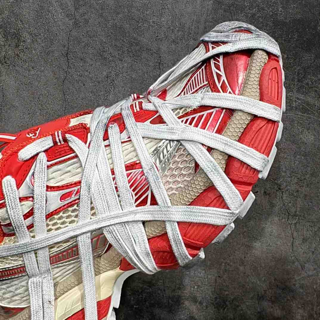 Balenciaga 3XL Extreme Lace Sneaker In Orange And Beige Mesh And Polyurethane - PerfectKickZ