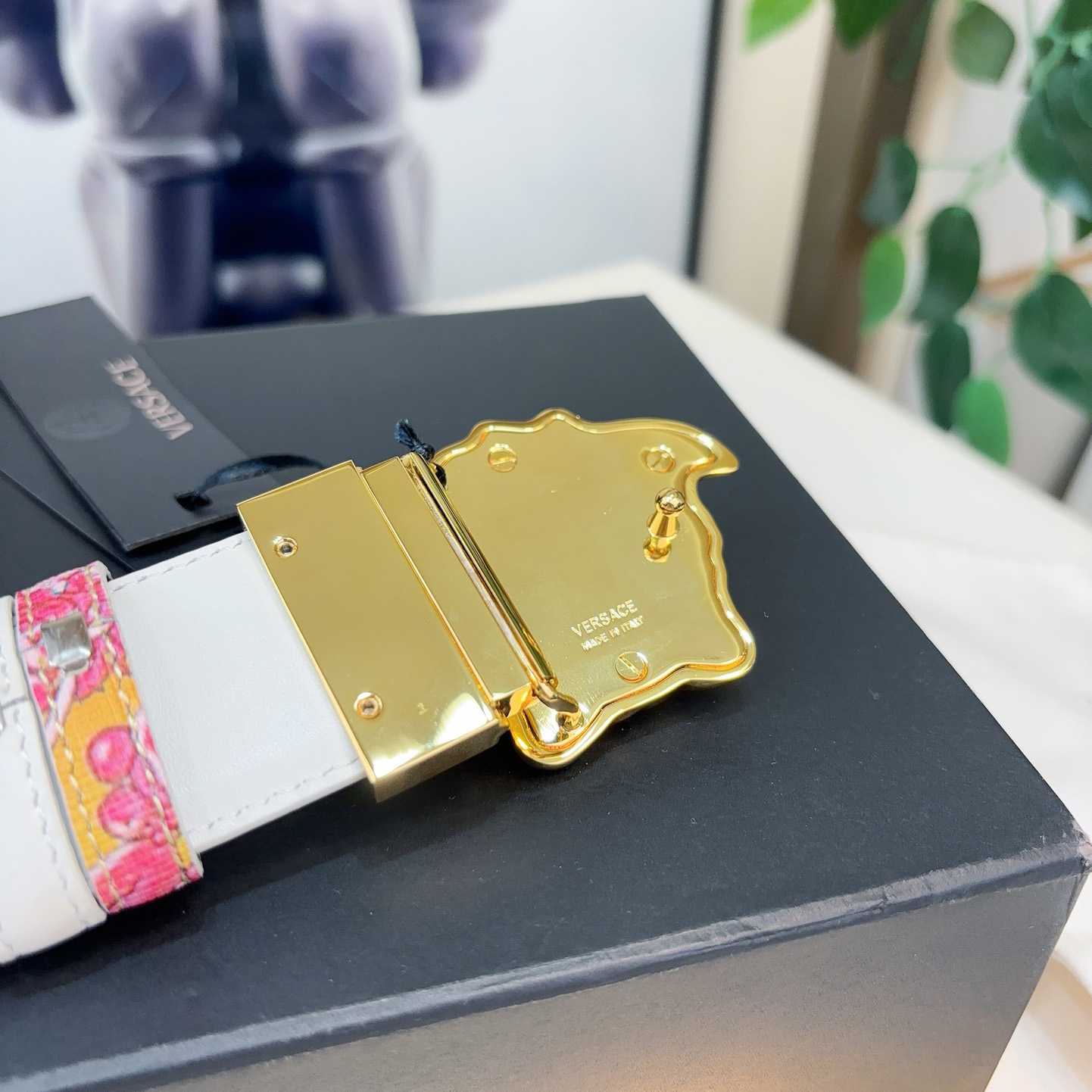 Versace Leather Waist Belt    40mm - PerfectKickZ