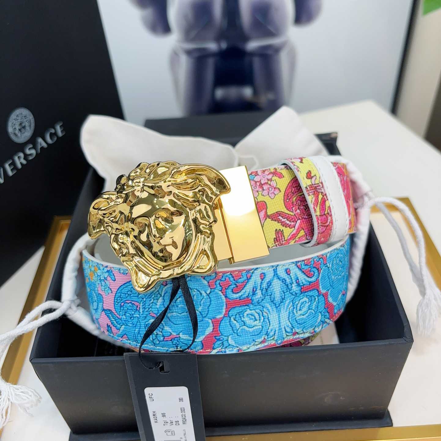Versace Leather Waist Belt    40mm - PerfectKickZ